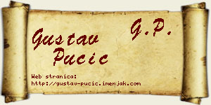 Gustav Pučić vizit kartica